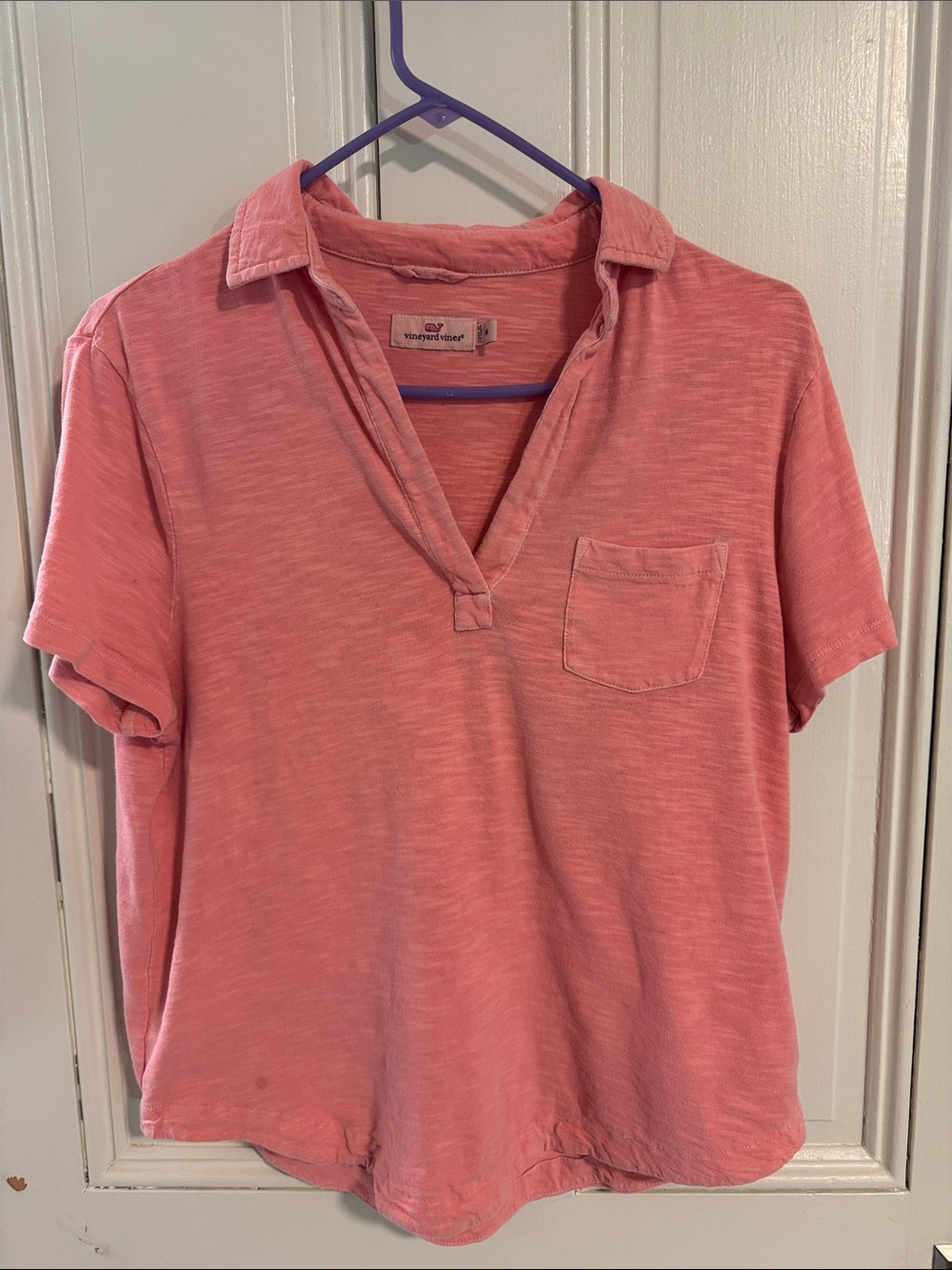 Vineyard Vines Coral Slub Polo Shirt